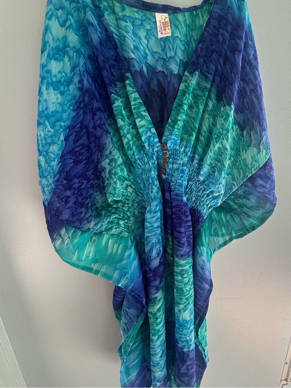 Watercolor swimsuit coverup